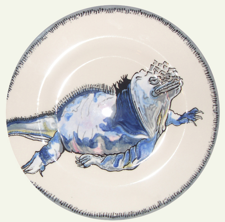 marine iguana, 2012, 22 cm diameter