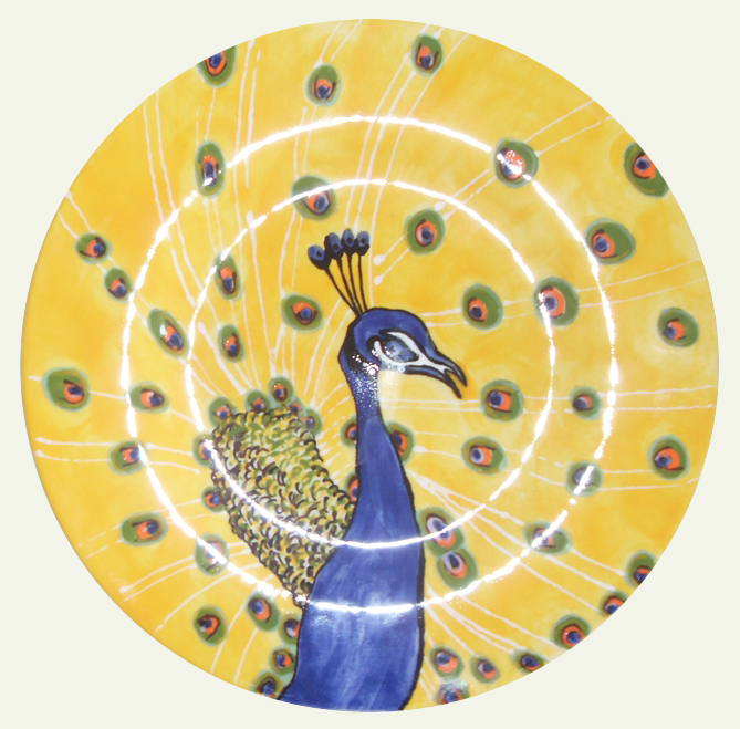 peacock, 2012, 22 cm diameter
