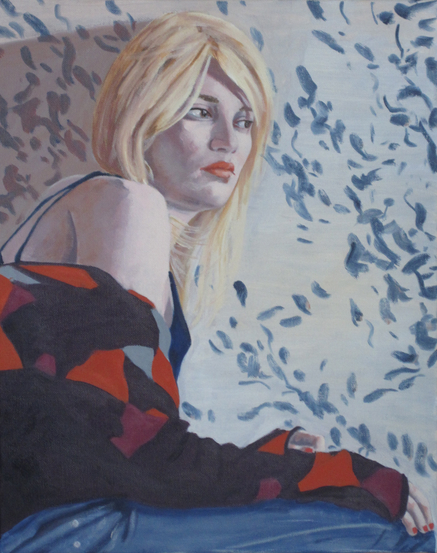 ciume pensive but no, 2011, oil on canvas, 50 x 40 cm