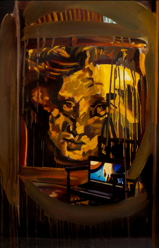 tardis, oil on canvas, 90 x 60 cm